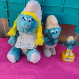 Original Peyo Smurf Plushie Lot (Bonus Puppet)